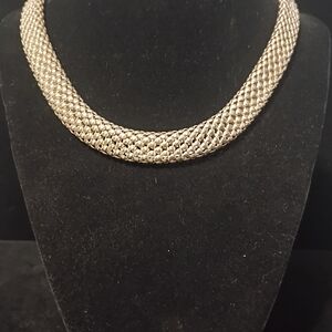 Source Unknown Silver Mesh Necklace